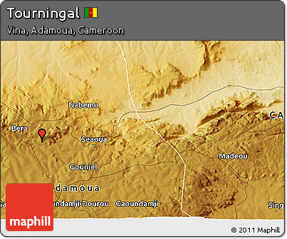 Physical 3D Map of Tourningal