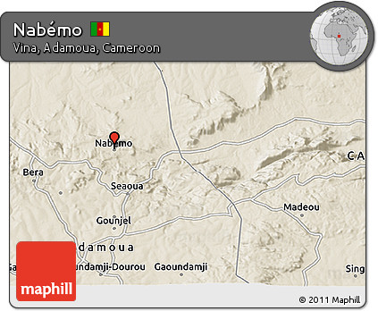 Shaded Relief 3D Map of Nabémo