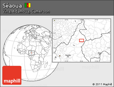 Blank Location Map of Séaoua