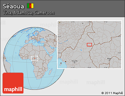 Gray Location Map of Séaoua