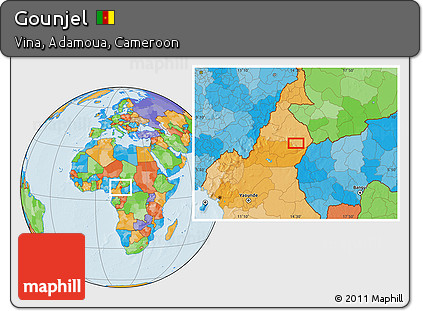 Political Location Map of Gounjel