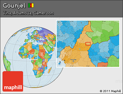 Political Location Map of Gounjel