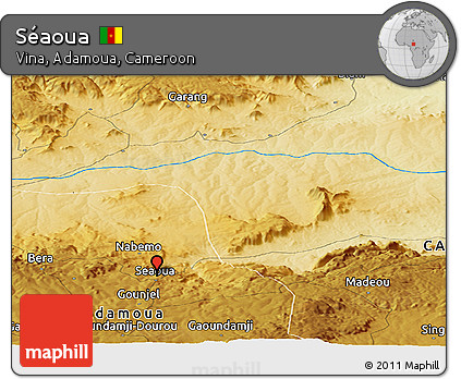 Physical Panoramic Map of Séaoua