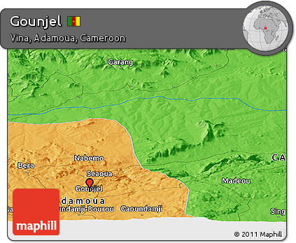 Political Panoramic Map of Gounjel