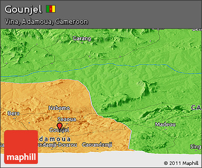 Political Panoramic Map of Gounjel