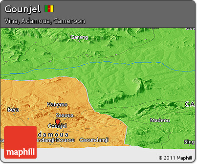 Political Panoramic Map of Gounjel