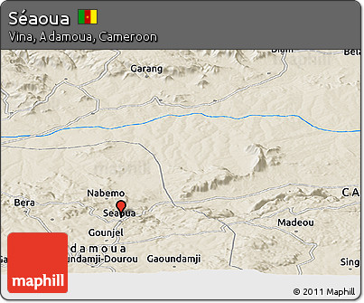 Shaded Relief Panoramic Map of Séaoua