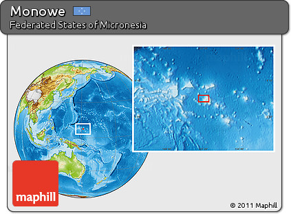 Physical Location Map of Monowe