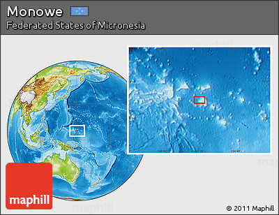 Physical Location Map of Monowe