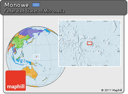 Political Location Map of Monowe