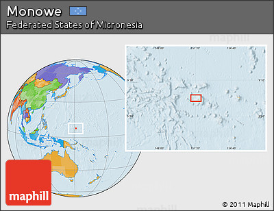 Political Location Map of Monowe