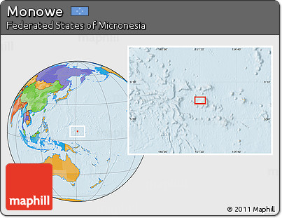Political Location Map of Monowe