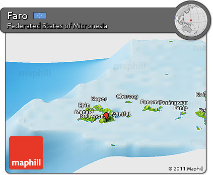 Physical Panoramic Map of Faro