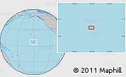 Gray Location Map of the area around 7° 30' 57" N, 151° 13' 29" W