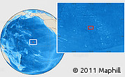 Shaded Relief Location Map of the area around 7° 30' 57" N, 151° 13' 29" W
