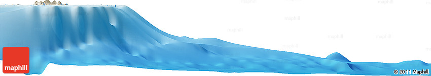 Shaded Relief Horizon Map of the Area around 7° 30' 57" N, 152° 13' 29" E