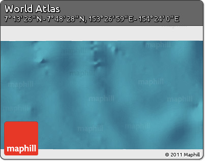 Satellite 3D Map of the Area around 7° 30' 57" N, 153° 55' 30" E