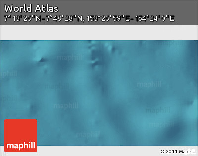 Satellite 3D Map of the Area around 7° 30' 57" N, 153° 55' 30" E