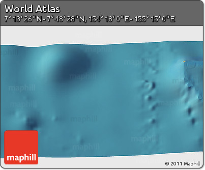 Satellite 3D Map of the Area around 7° 30' 57" N, 154° 46' 30" E