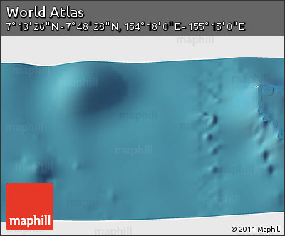 Satellite 3D Map of the Area around 7° 30' 57" N, 154° 46' 30" E