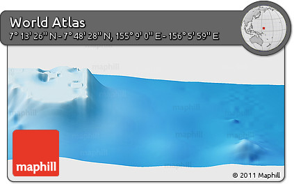 Physical Panoramic Map of the Area around 7° 30' 57" N, 155° 37' 30" E
