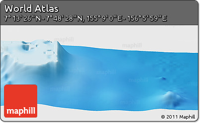 Physical Panoramic Map of the Area around 7° 30' 57" N, 155° 37' 30" E