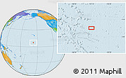 Political Location Map of the area around 7° 30' 57" N, 157° 10' 30" W