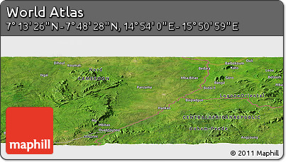 Satellite Panoramic Map of the Area around 7° 30' 57" N, 15° 22' 30" E
