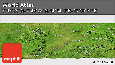 Satellite Panoramic Map of the Area around 7° 30' 57" N, 15° 22' 30" E