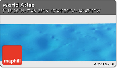 Shaded Relief Panoramic Map of the Area around 7° 30' 57" N, 15° 13' 29" W