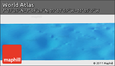 Shaded Relief Panoramic Map of the Area around 7° 30' 57" N, 15° 13' 29" W