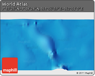 Physical 3D Map of the Area around 7° 30' 57" N, 162° 25' 30" E