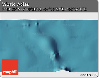 Satellite 3D Map of the Area around 7° 30' 57" N, 162° 25' 30" E