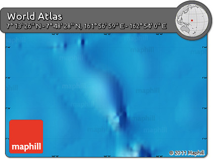 Physical Map of the Area around 7° 30' 57" N, 162° 25' 30" E