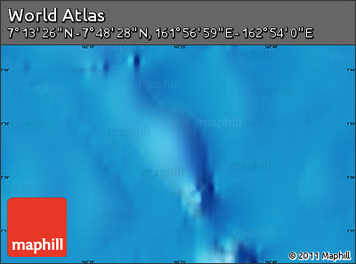 Physical Map of the Area around 7° 30' 57" N, 162° 25' 30" E