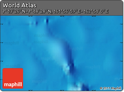 Physical Map of the Area around 7° 30' 57" N, 162° 25' 30" E