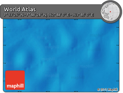 Physical Map of the Area around 7° 30' 57" N, 163° 16' 30" E