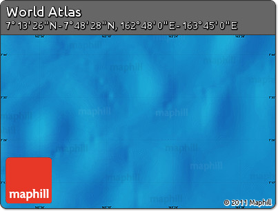 Physical Map of the Area around 7° 30' 57" N, 163° 16' 30" E