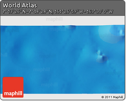 Physical 3D Map of the Area around 7° 30' 57" N, 163° 58' 29" W
