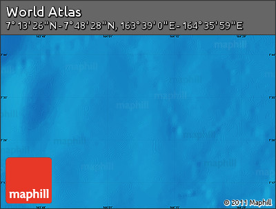 Physical Map of the Area around 7° 30' 57" N, 164° 7' 30" E