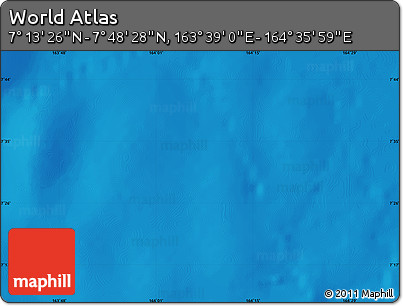 Physical Map of the Area around 7° 30' 57" N, 164° 7' 30" E