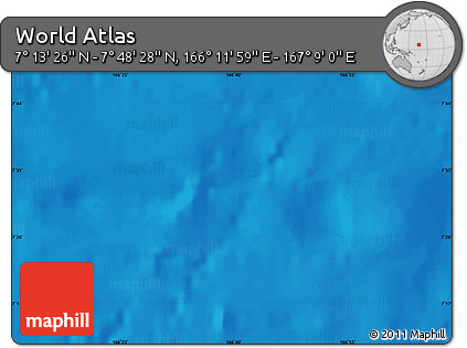 Physical Map of the Area around 7° 30' 57" N, 166° 40' 30" E