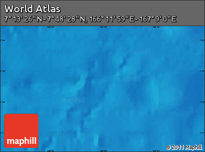 Physical Map of the Area around 7° 30' 57" N, 166° 40' 30" E