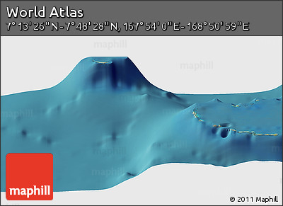 Satellite Panoramic Map of the Area around 7° 30' 57" N, 168° 22' 30" E
