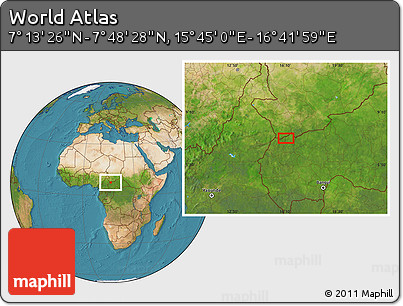 Satellite Location Map of the Area around 7° 30' 57" N, 16° 13' 30" E