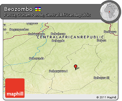 Physical Panoramic Map of Beozombo