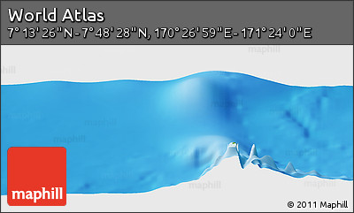 Physical Panoramic Map of the Area around 7° 30' 57" N, 170° 55' 30" E