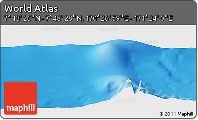 Physical Panoramic Map of the Area around 7° 30' 57" N, 170° 55' 30" E