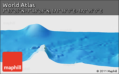 Physical Panoramic Map of the Area around 7° 30' 57" N, 171° 46' 30" E