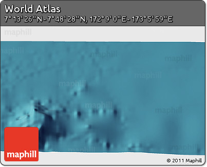 Satellite 3D Map of the Area around 7° 30' 57" N, 172° 37' 30" E